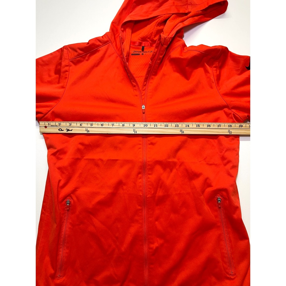 Nike Golf Mens Medium Orange Full Zip Hoodie Lightweight Performance Jacket - Picture 4 of 7